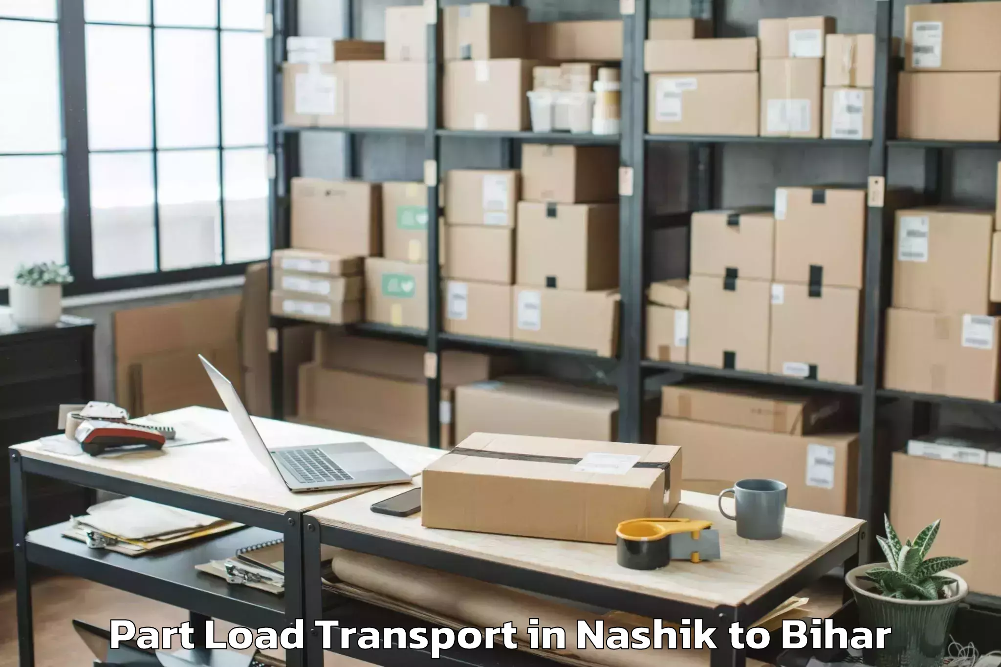 Trusted Nashik to Lauriya Nandangarh Part Load Transport